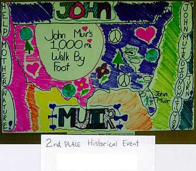 Second Place Historical Event Category John Muir Poster Contest 1999