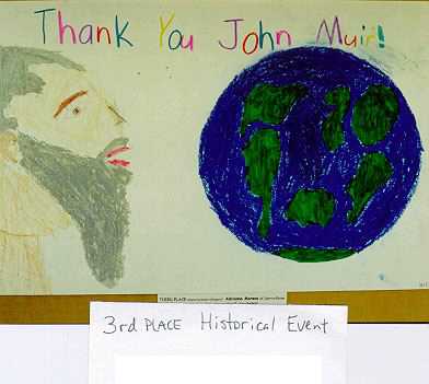 Third Place Historical Event Category John Muir Poster Contest 1999