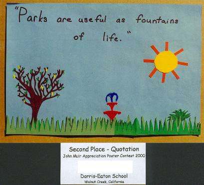 Second Place Quotation Category John Muir Poster Contest 2000