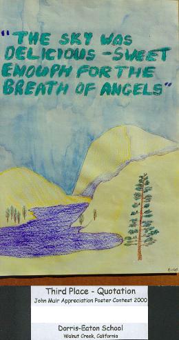 Third Place Quotation Category John Muir Poster Contest 2000