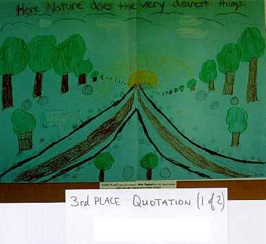 Third Place (Tie - Gina)  Quotation Category  1999 John Muir Poster Contest 1999
